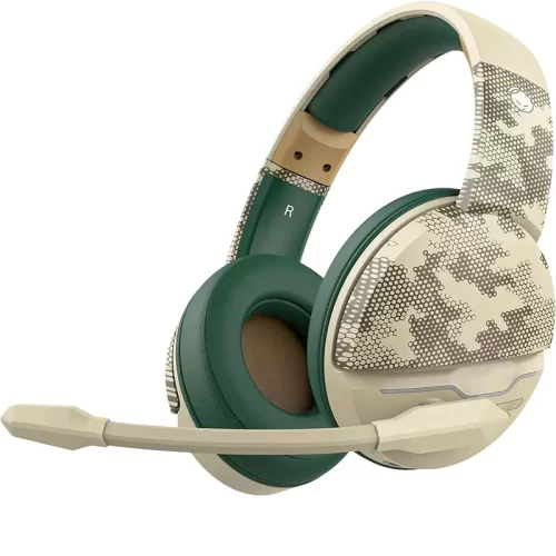 Wireless Gaming Headset with Microphone: 100-Hr Battery Life, 10m Range, Unique Desert Color, Compatible with PS4/PS5/PC/Mac