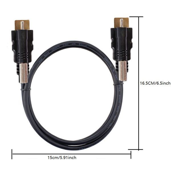 Panel Mount HDMI cable with Screws