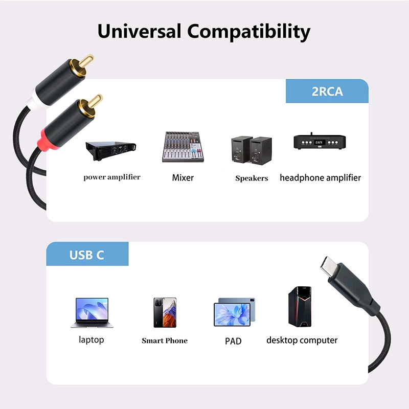 USB-C to RCA cable application