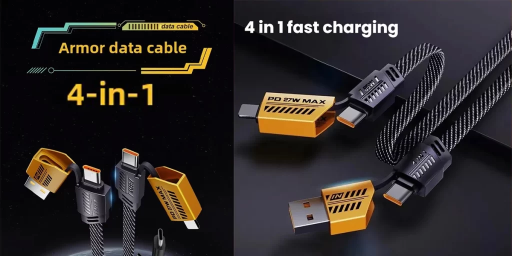 The Advantages of Custom 4 in 1 Fast Charging Cable: A Comprehensive Guide from a Leading USB Data and Charging Cable Manufacturer 9 4-in 1 Fast charging cable manufacturer