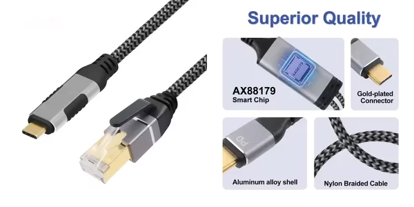 USB C to Ethernet Adapter Bulk