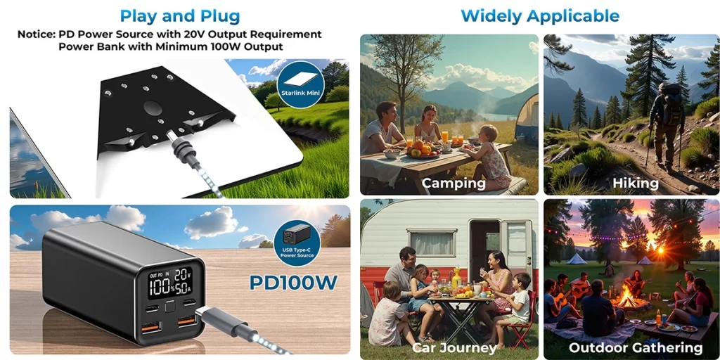 USB C to DC power cable application