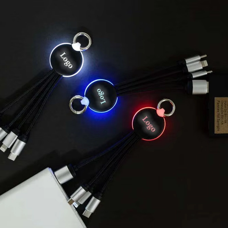 Charging Keychain cable LED LOGO