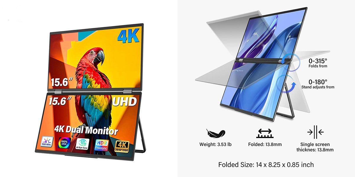 Double Screen Monitor 4K manufacturer