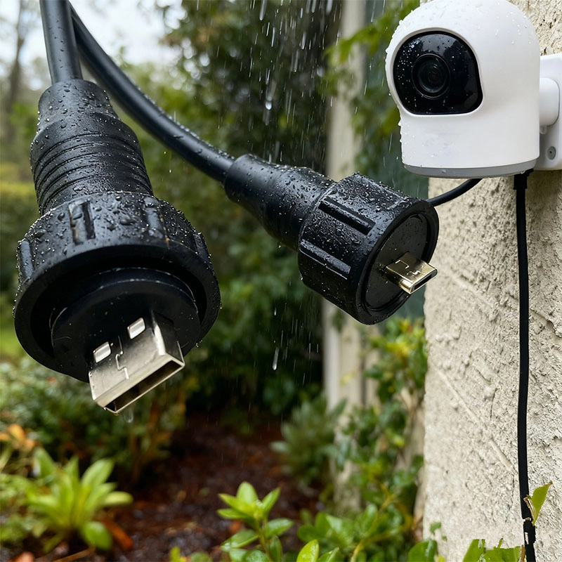 Waterproof Micro USB cable application