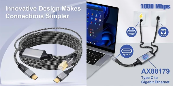 USB C to Ethernet with PD wholesale