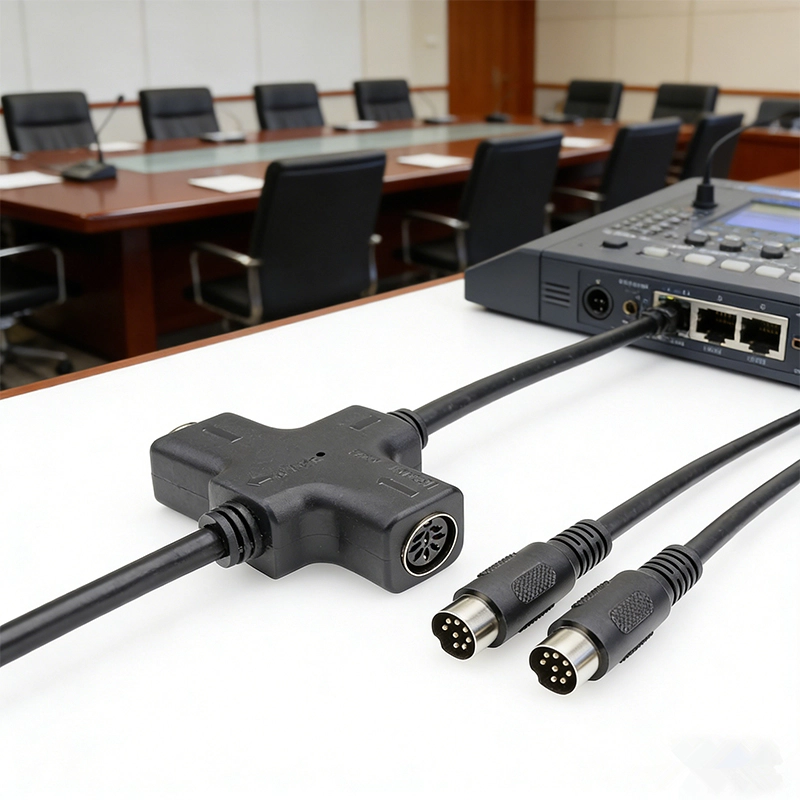 8 pin DIN conference cable application