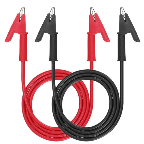 13A Banana Plug to Alligator Clip Test Lead Pure Copper Brass Nickel-Plated 1500V Withstand Voltage Eco-Friendly Custom Length