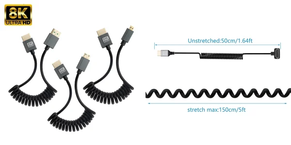 8K HDMI Coiled Cable manufacturer